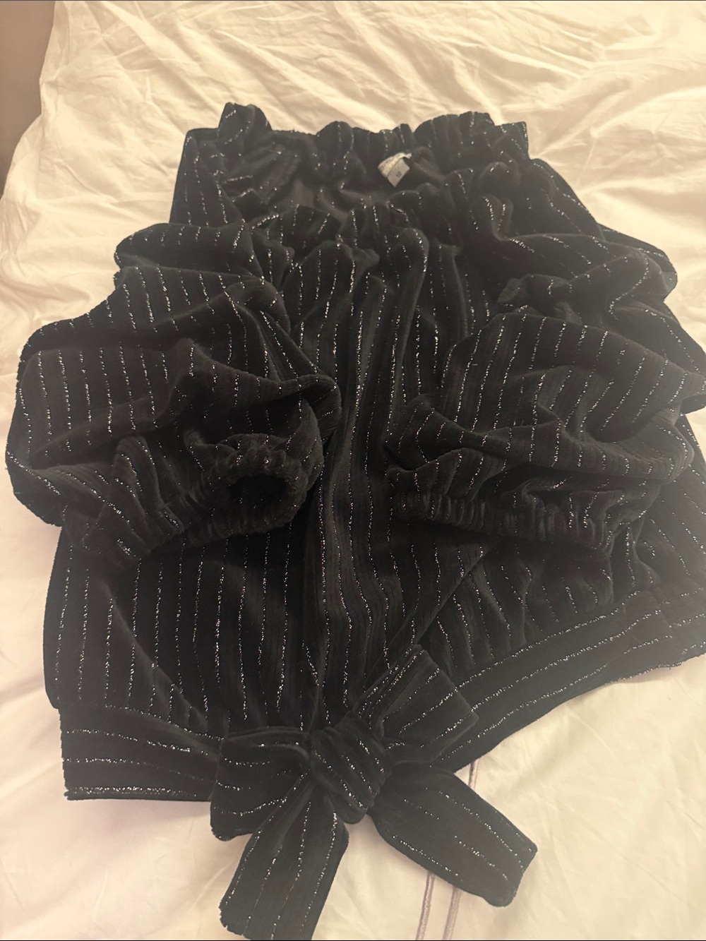Habitual Black Skirt with Subtle Metallic Thread